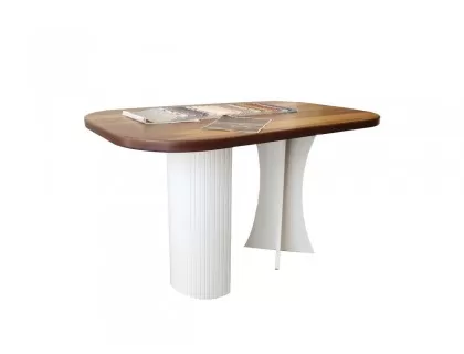 Walnut veneer table 130cm bohemian