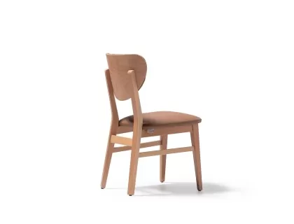 Diamond chair wood quilted leather
