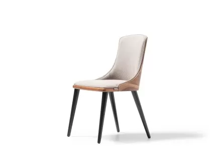 Paris walnut papel back chair modern