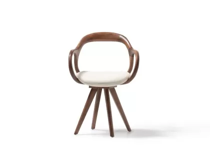 Oslo chair walnut wood swivel function design