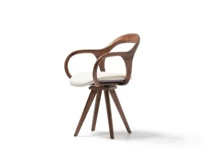 Oslo chair walnut wood swivel function design