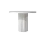 white round table bohemian kitchen dining