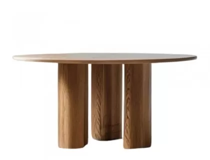 Patina table round three legs 130 x 130cm