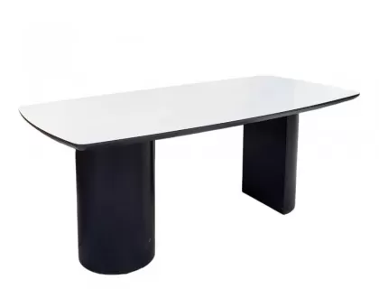 Kavis anthracite white dining table 180x90