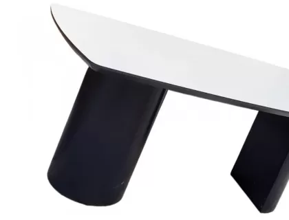 Kavis anthracite white dining table 180x90