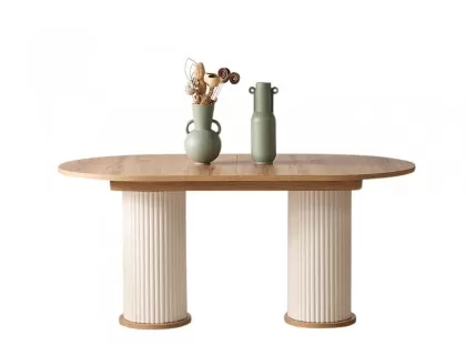 Bohemian extendable walnut oval dining table