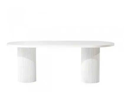 white oval dining table bohemian