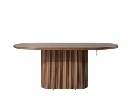 Dante walnut oval dining table bohemian
