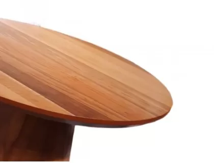 Ceviz kaplama masa konik ayak 100cm çap