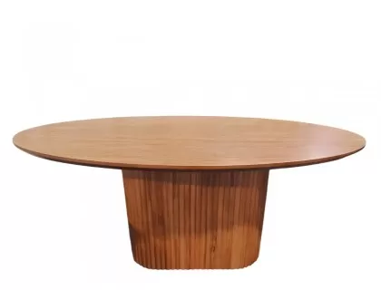 Patina table olipse single leg 180 x 90cm