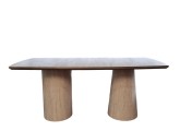 Traverten kavis masa konik ayaklı 180cm x 90cm