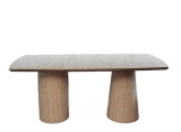Traverten kavis masa konik ayaklı 180cm x 90cm