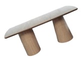 Traverten kavis masa konik ayaklı 180cm x 90cm