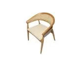 Gazel wicker arm wooden chair