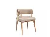 Gold metal luxury chair with midgart arms