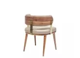 Gold metal luxury chair with midgart arms