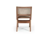 Rhodes wooden chair with wicker