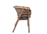 Rower sandalye buhar bükme ahşap hasırlı rattan