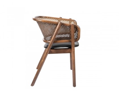 Rower sandalye buhar bükme ahşap hasırlı rattan