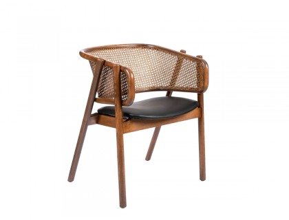 Rower sandalye buhar bükme ahşap hasırlı rattan