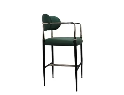 Umay bar Chair Metal Leg Black Painted