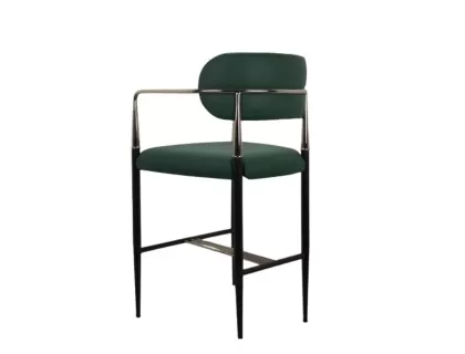 Umay bar Chair Metal Leg Black Painted