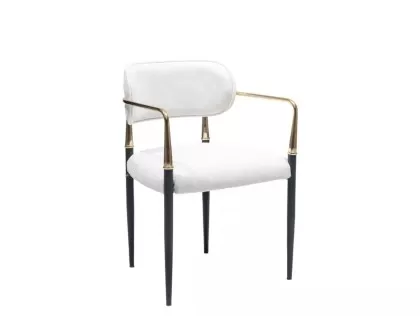 Umay Chair with Metal Legs white